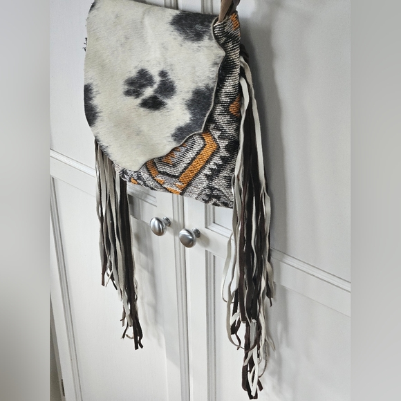 Myra Cowhide Fringe Crossbody - Picture 5 of 13